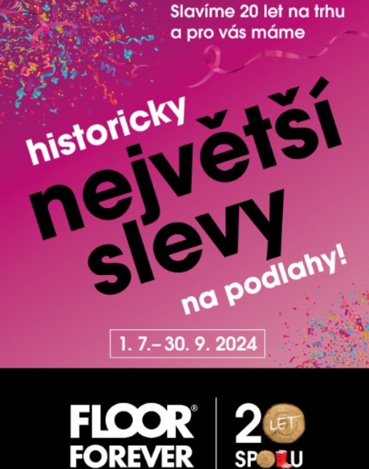 AKČNÍ LETÁK FLOOR FOREVER historicky největší slevy na podlahy FLOOR FOREVER  - 1.7 - 30.9.2024